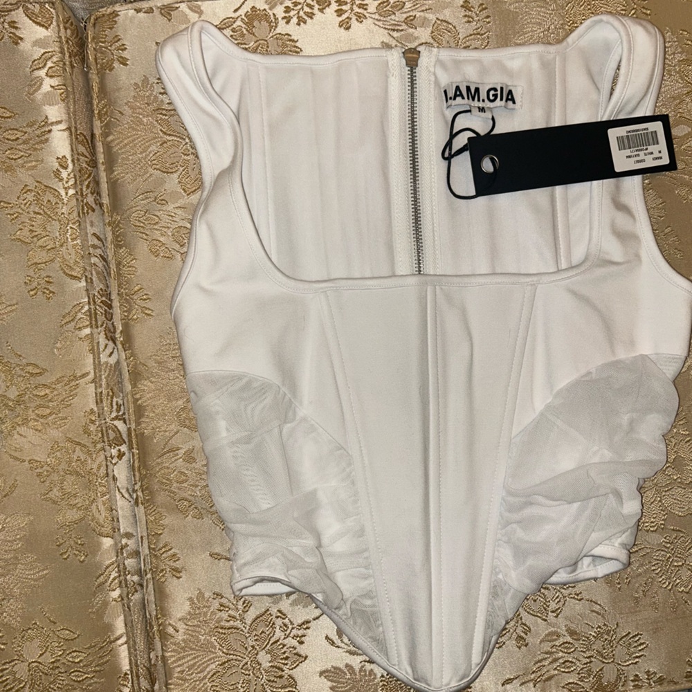 I.AM.GIA White Corset top
